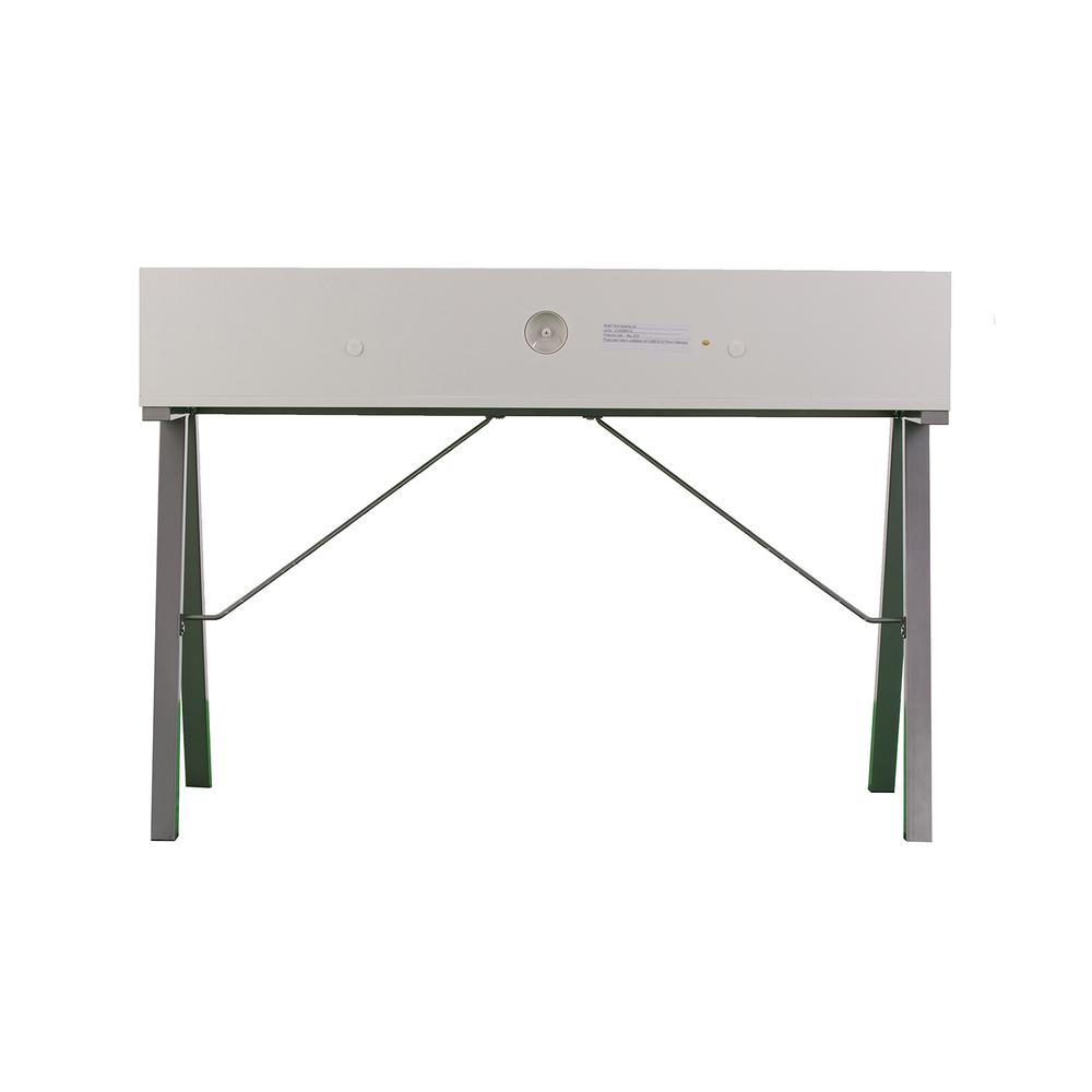 Southern Enterprises Ann Arbor Matte Silver And White Writing Desk