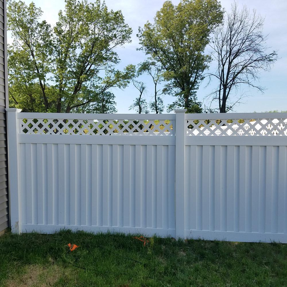 Weatherables Clearwater 6 Ft H X 8 Ft W White Vinyl Privacy Fence Panel Kit Pwpr Panellat 6x8 The Home Depot