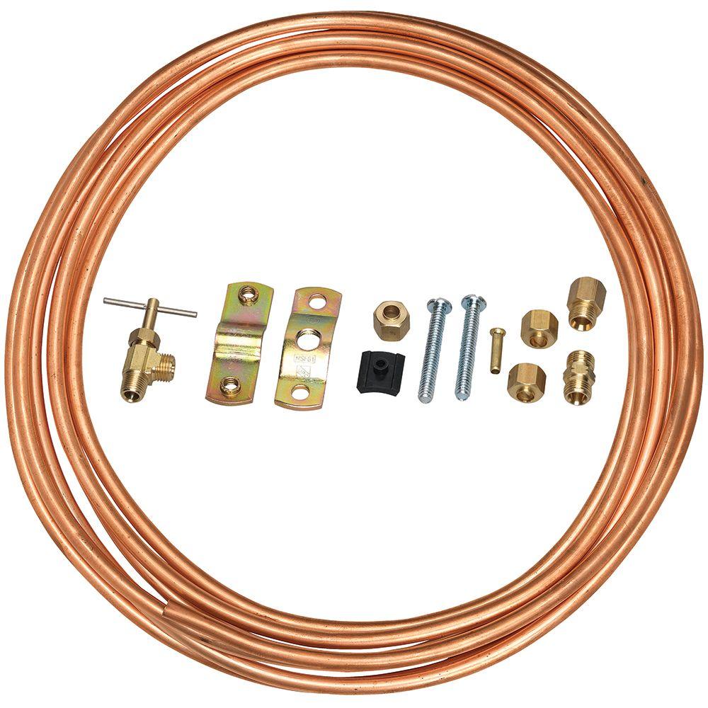 Everbilt Icemaker 1/4 in. x 15 ft. Copper Icemaker Installation Kit 7251-15-14-KIT-EB