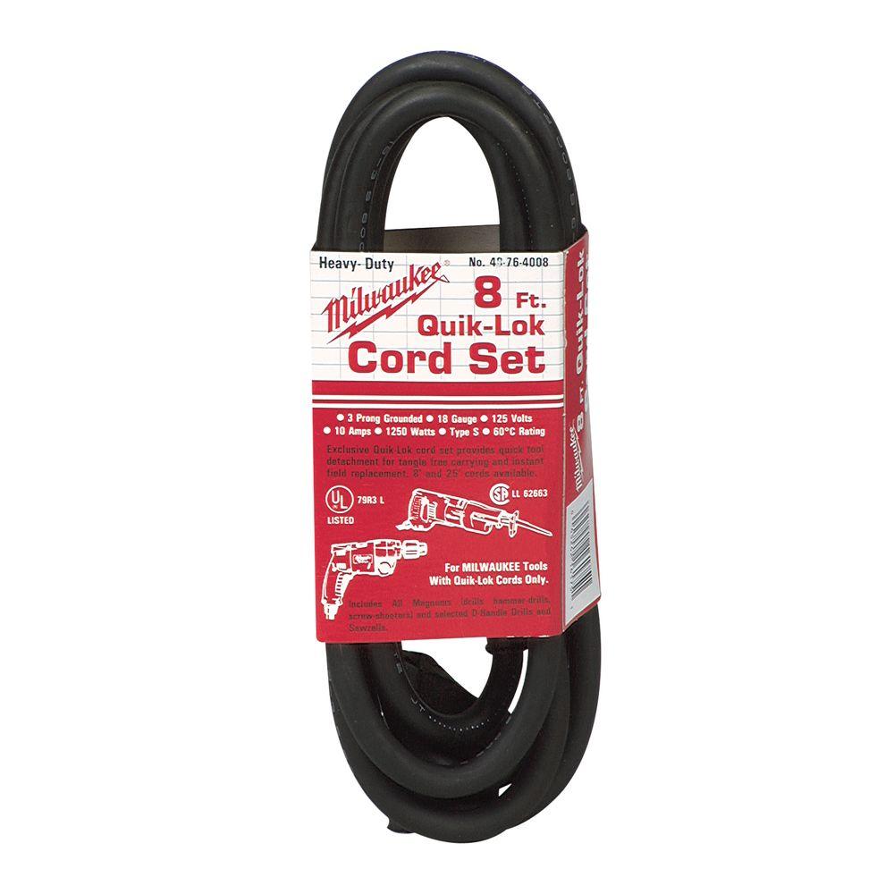 Milwaukee 8 ft. Quik-Lok Cord 3 Wire Cord by Milwaukee