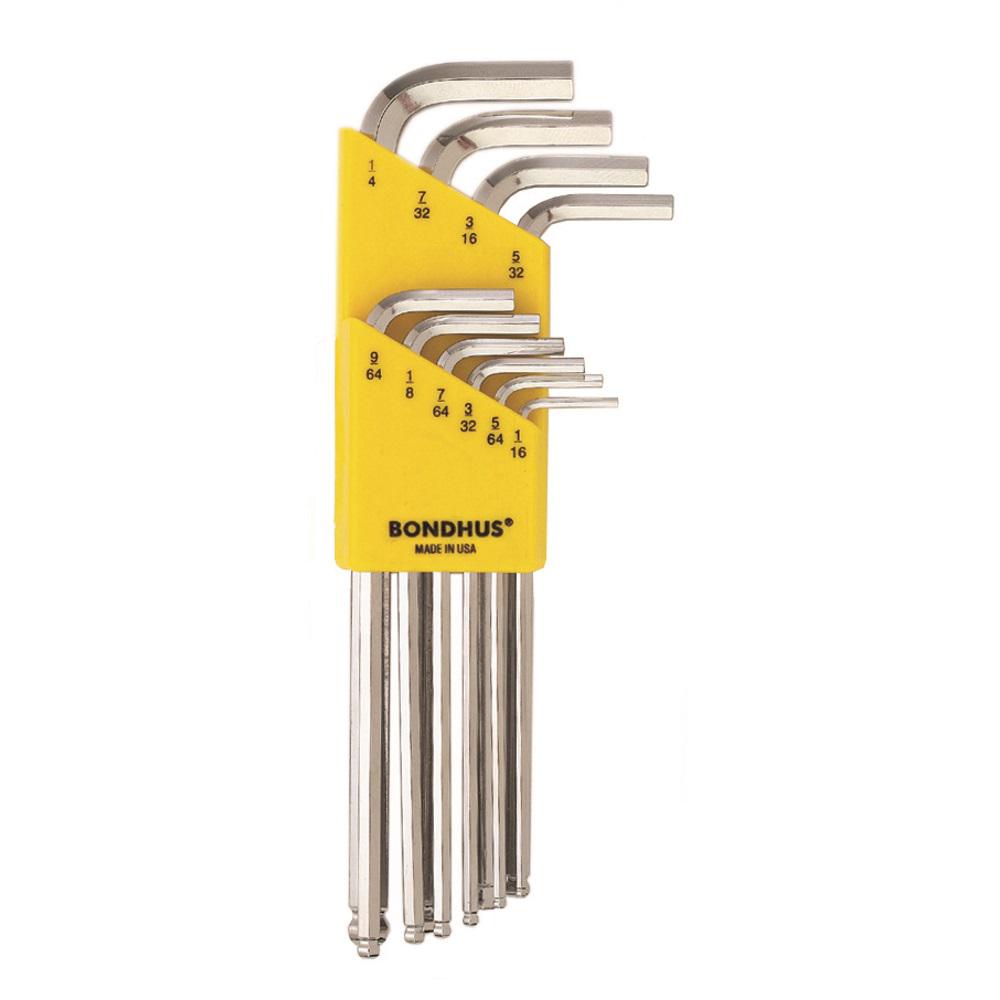 Bondhus Standard Hex End Short Arm LWrench Set with BriteGuard Finish