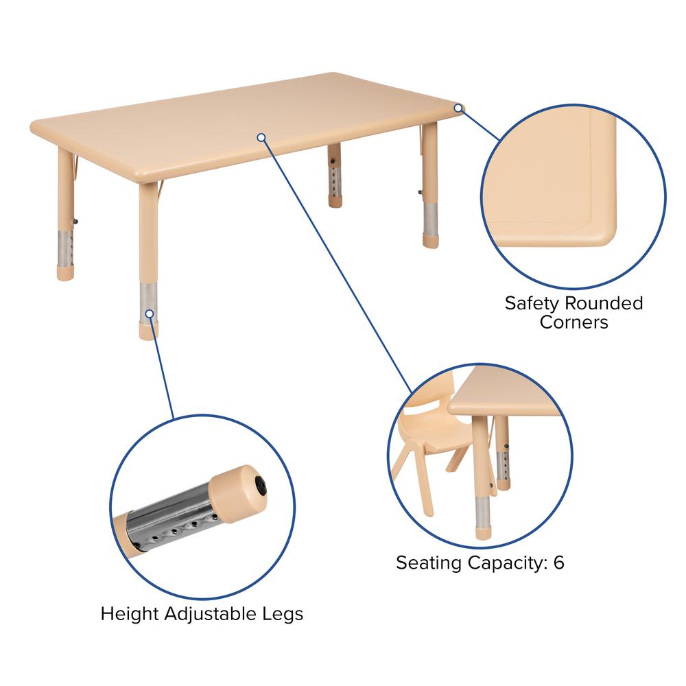 adjustable height children's table