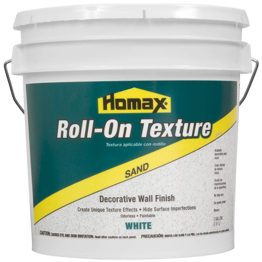 Homax Roll-On Texture, Sand Decorative Wall Finish, White, 2 Gallons