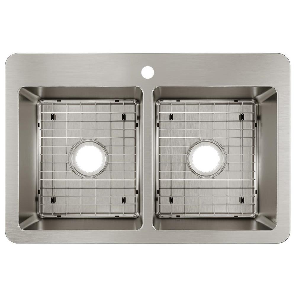 Elkay Avenue Stainless Steel 33 in. Double Bowl Dual Mount Kitchen Sink