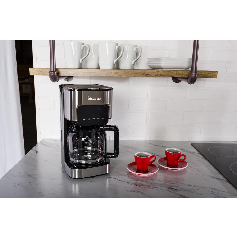 12 Cup Coffee Maker Programmable Stainless Steel Non Stick Automatic