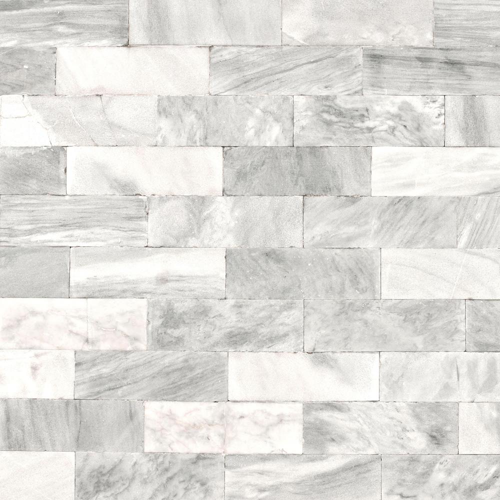 Strata Herringbone Marble Tile White Removable Wallpaper Strata Herringbone Marble Tile White Removable Wallpaper
