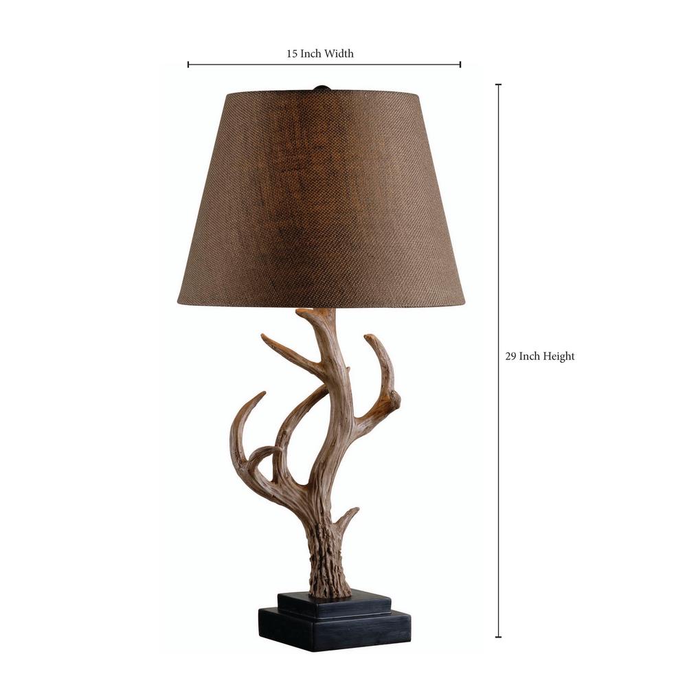 antler table lamp