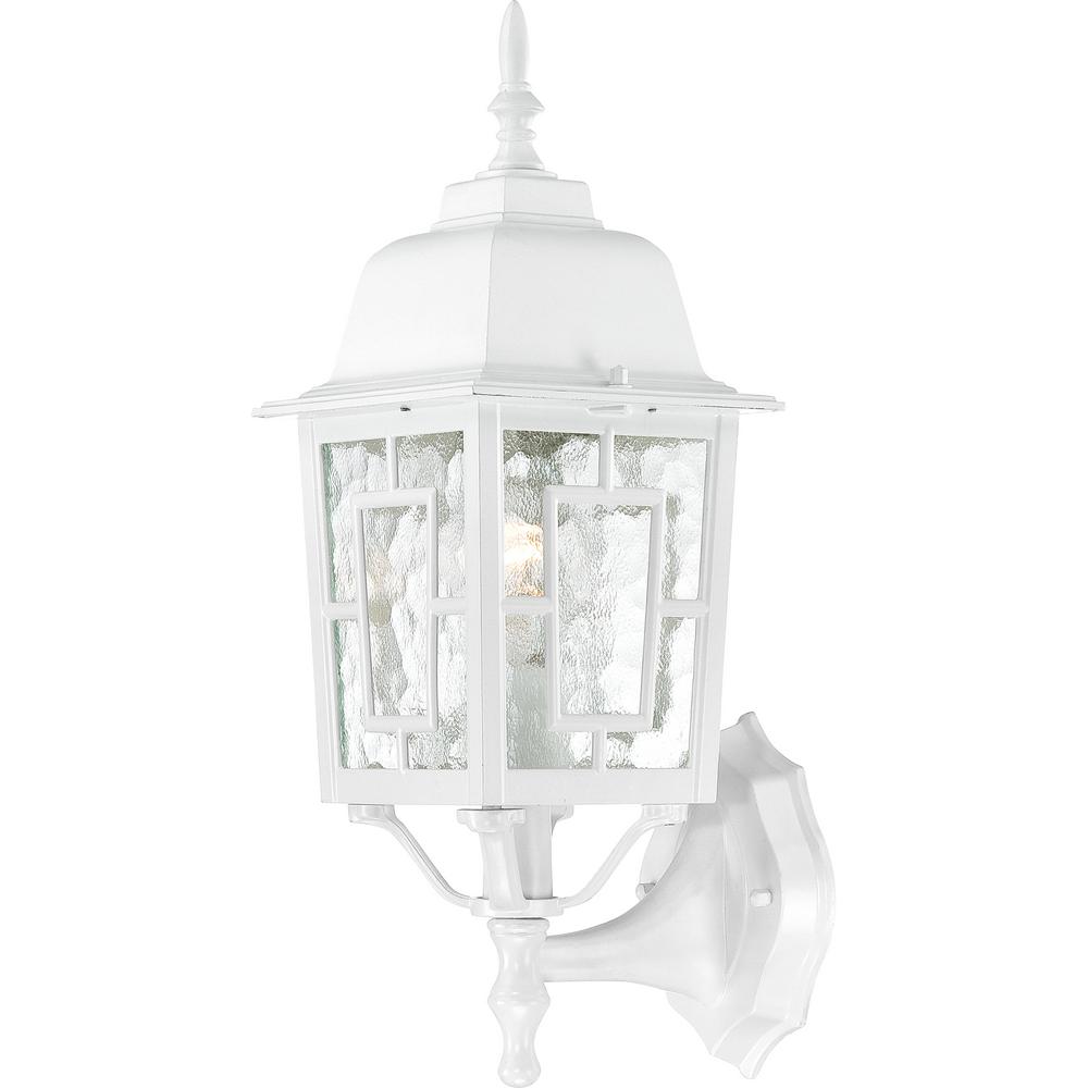 Filament Design 1Light White Outdoor Wall Lantern SconceHD604924