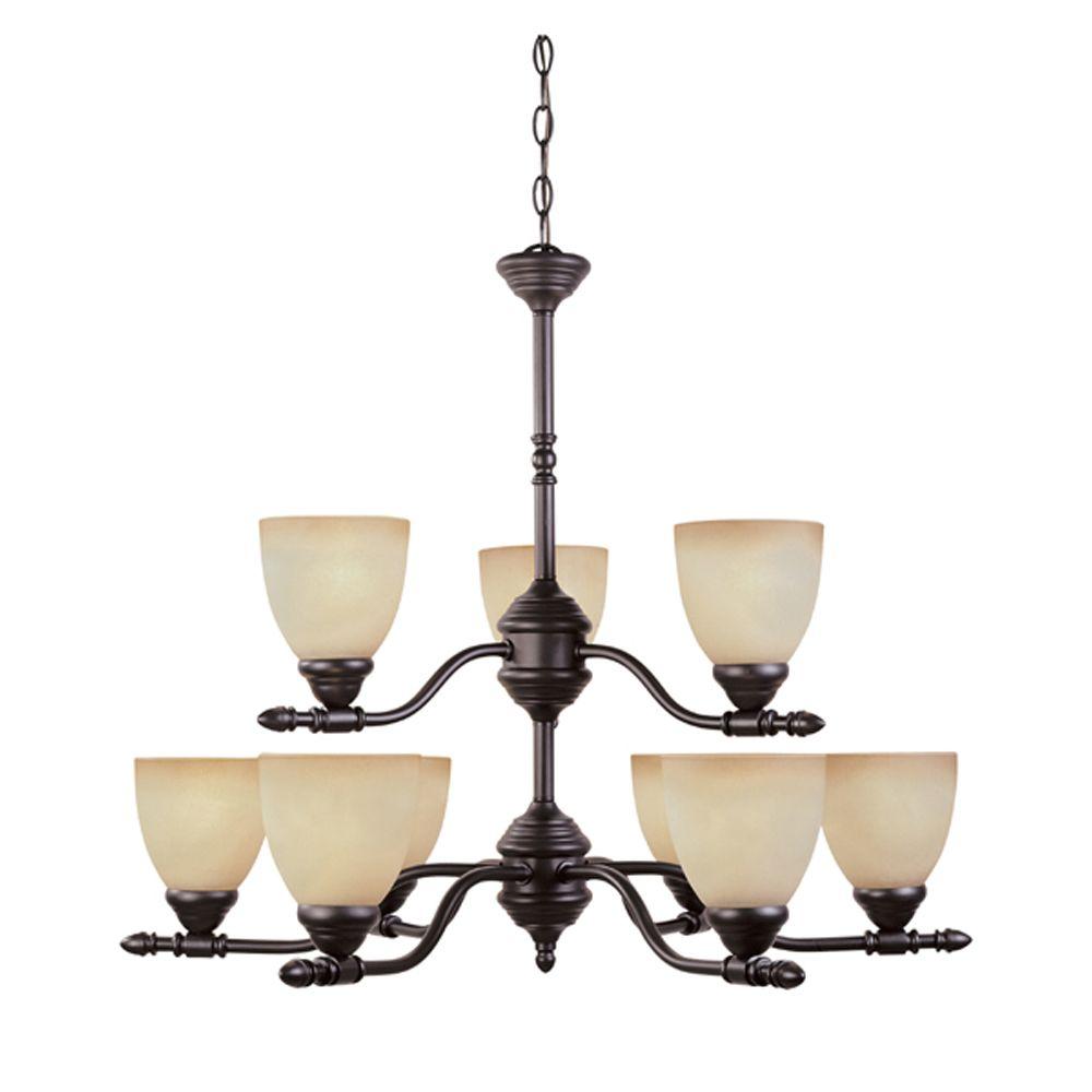 Designers Fountain Apollo Collection 9 Light Oil Rubbed Bronze Apollo Collection 9 Light Oil Rubbed Bronze Hanging Chandelier