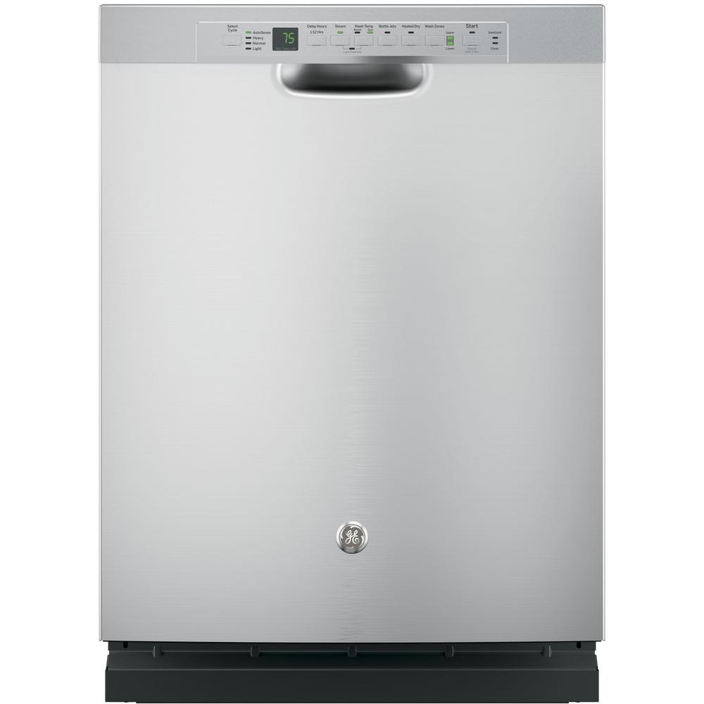 GE Front Control Dishwasher in Stainless Steel with Stainless Steel Tub and... by GE