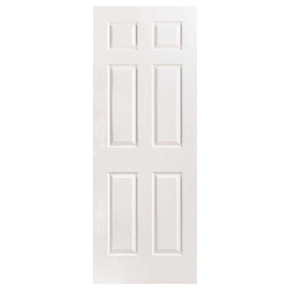 Masonite 30 In X 80 In 6 Panel Right Handed Hollow Core Textured