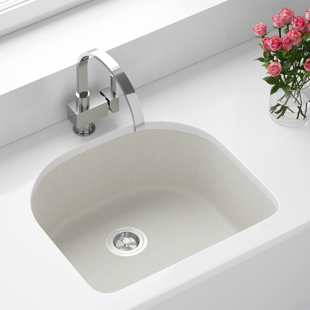 white single basin kitchen sink