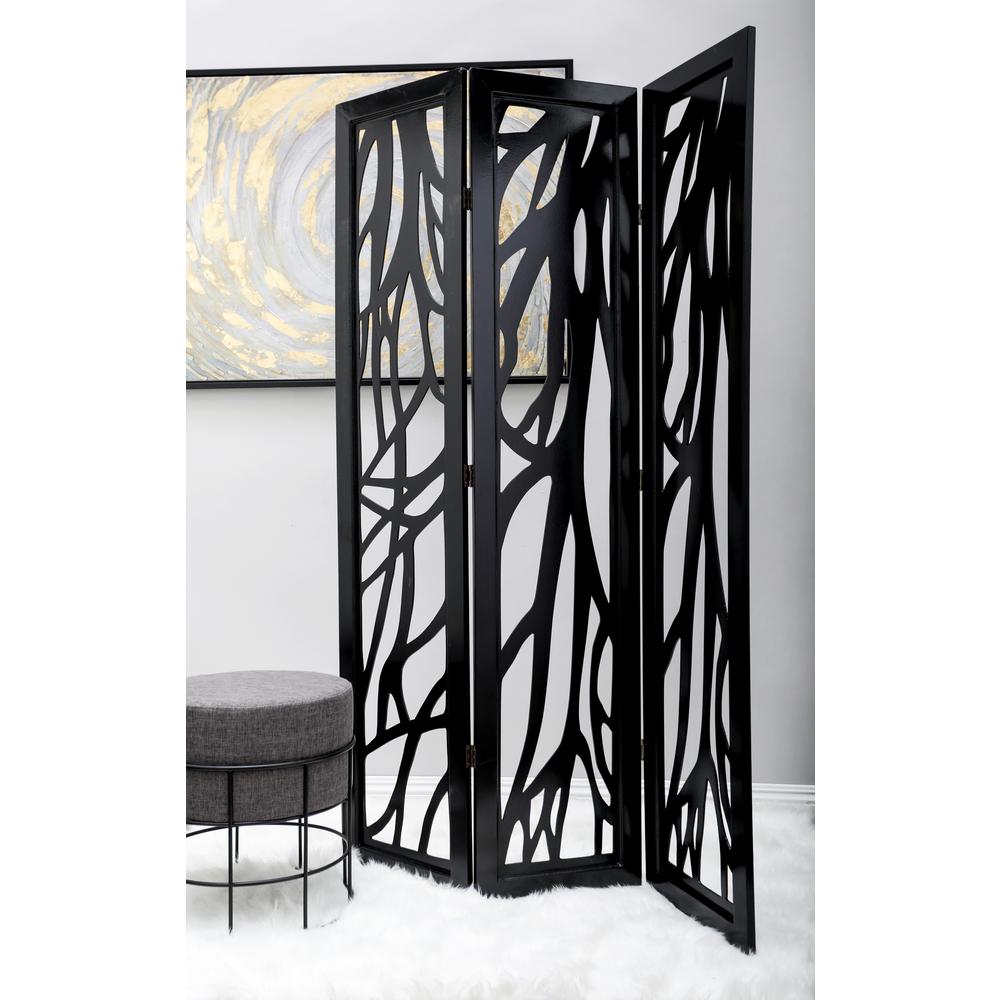 Litton Lane 5 Ft 11 In Dark Brown 4 Panel Room Divider 81696 The Dark Brown 4 Panel Room Divider