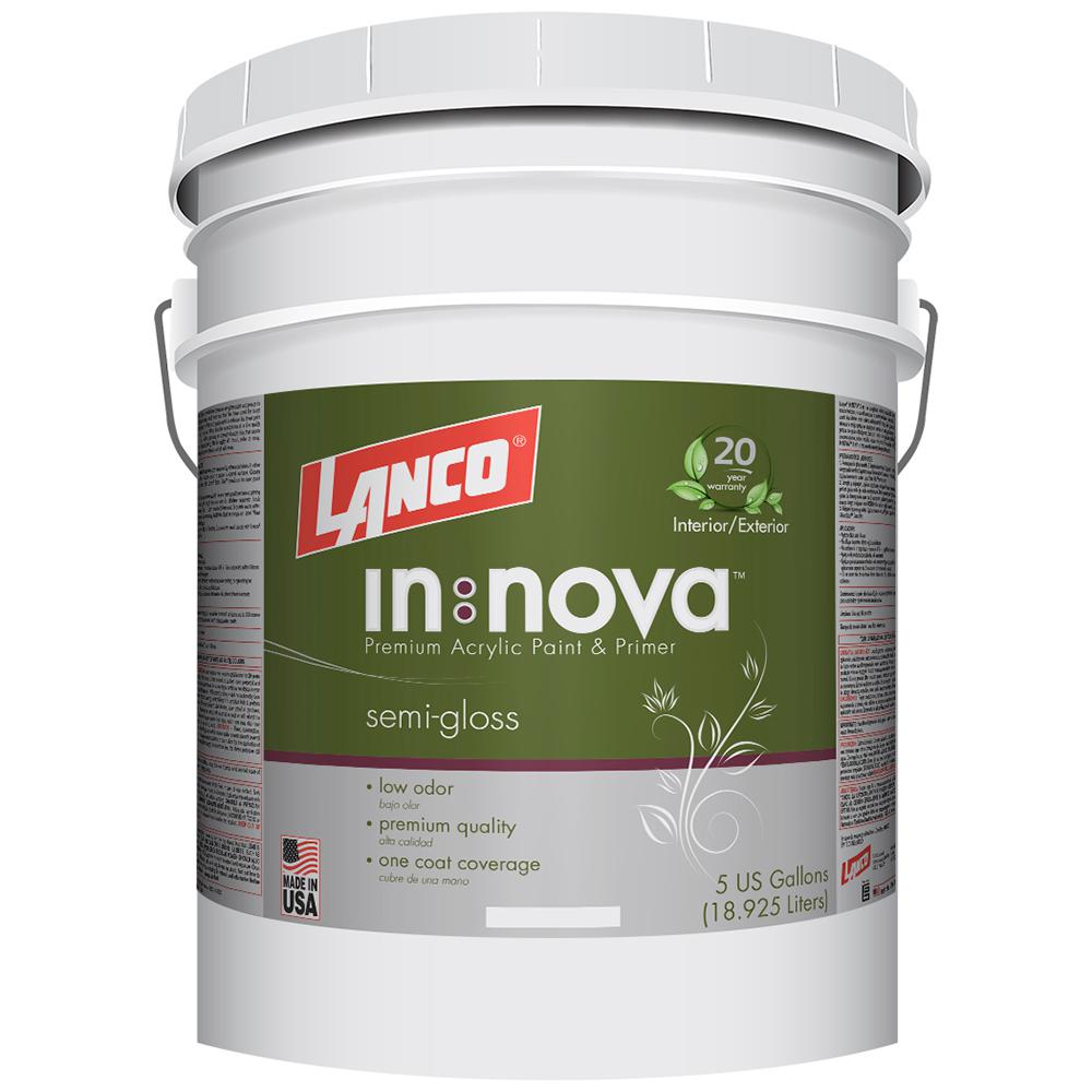 Lanco 5 Gal Innova 2 In 1 Paint And Primer White And Pastel