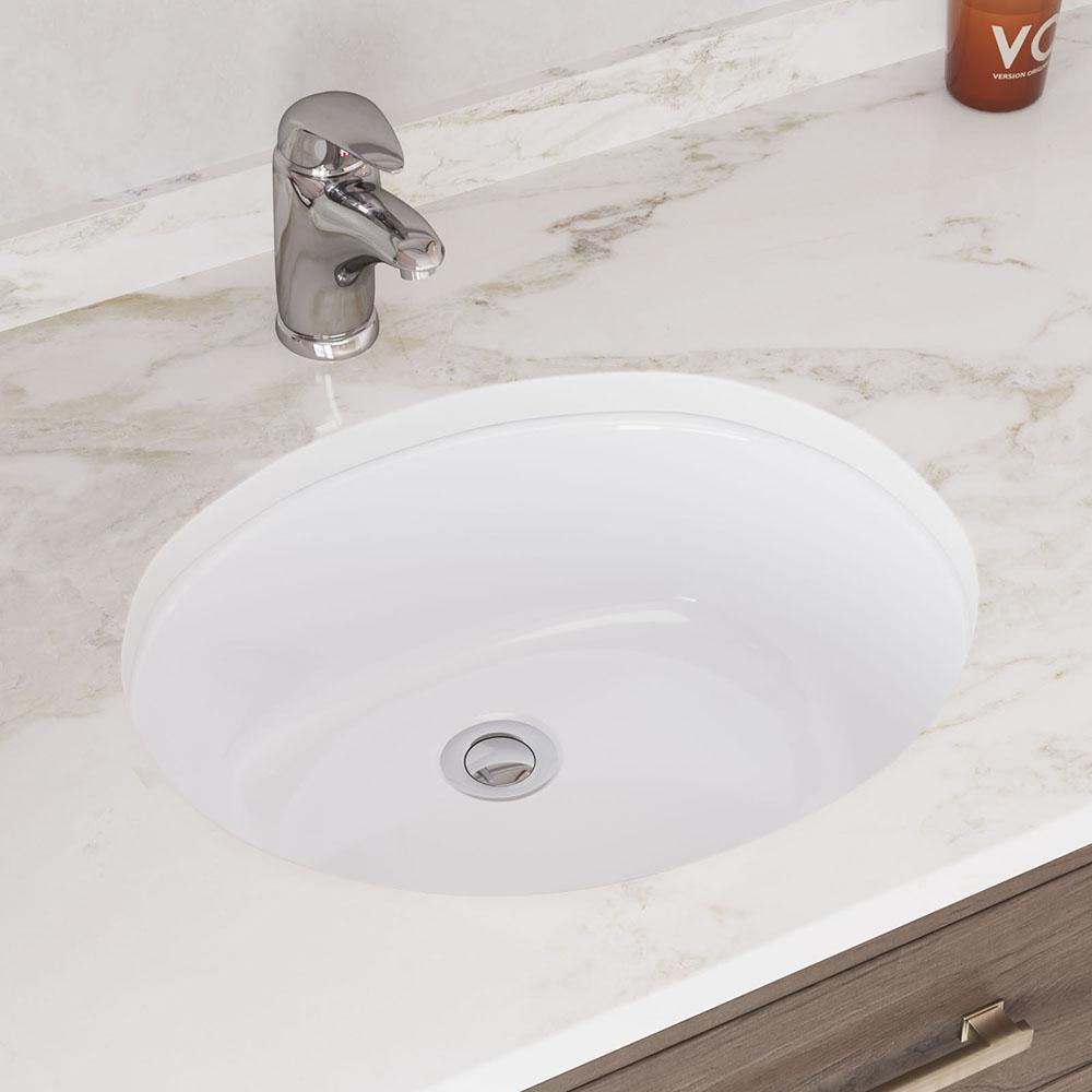 MR Direct 19 in. Undermount Bathroom Sink in White with White SinkLink ...