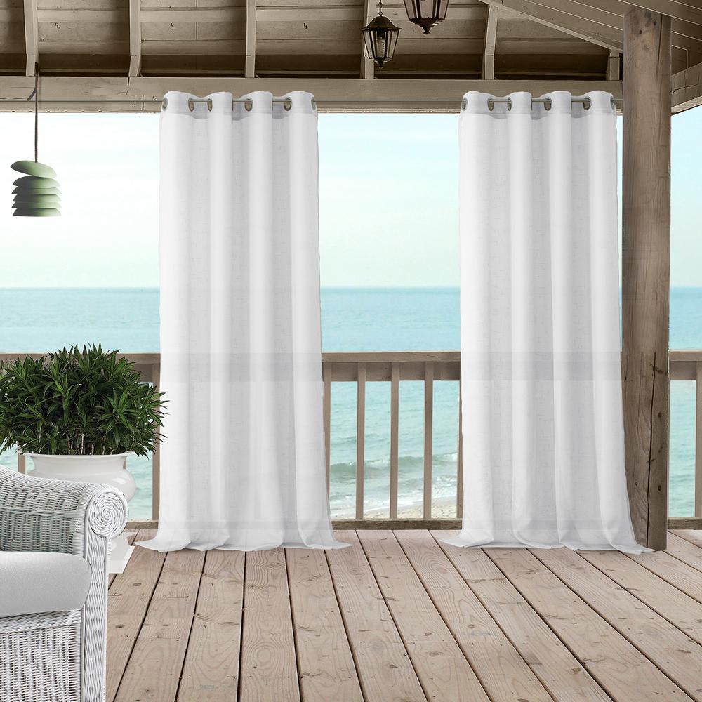 Elrene Bali Sheer Indoor Outdoor Window Curtain With Tieback