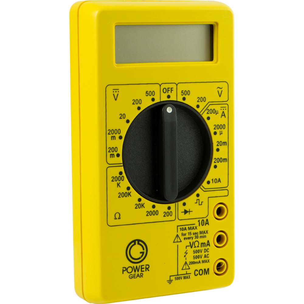 Yellow Digital Multimeter 500Volt Current Ressistance Test Detectors