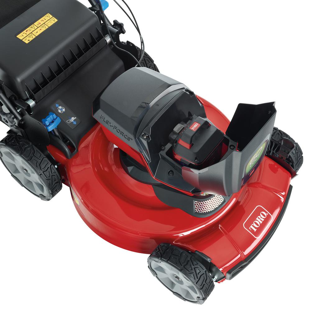 Toro Recycler 22 In Smartstow 60 Volt Max Lithium Ion Cordless Battery Walk Behind Mower 6 0 Ah Battery Charger Included 21466 The Home Depot