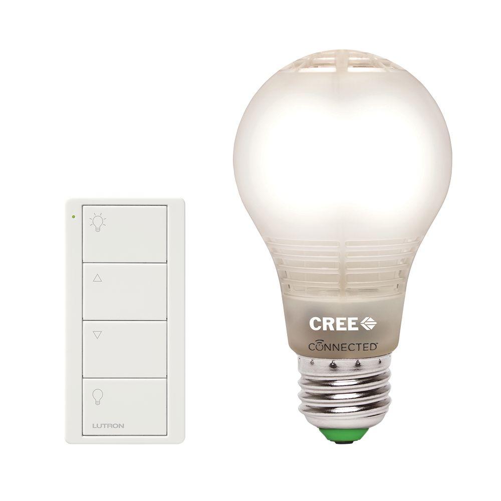 Lutron Connected Bulb Remote + Cree Connected 60W A19 LED Light Bulb