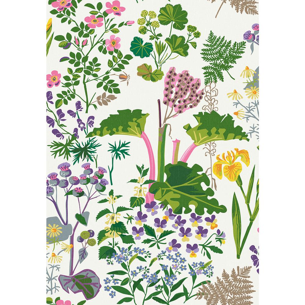 8 in. x 10 in. Rabarber Taupe Floral Wallpaper Sample ...