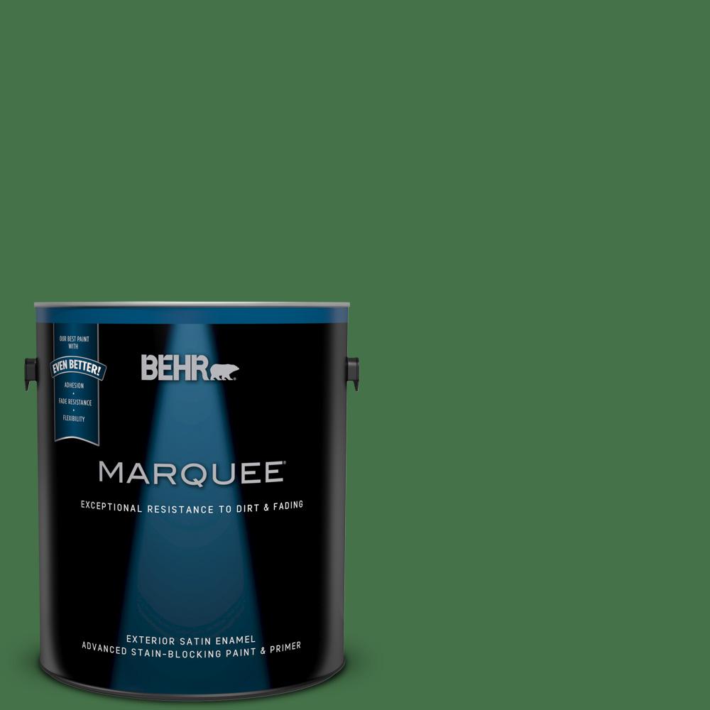 BEHR Premium Plus 1 gal. P4206 Exquisite Emerald Satin Enamel