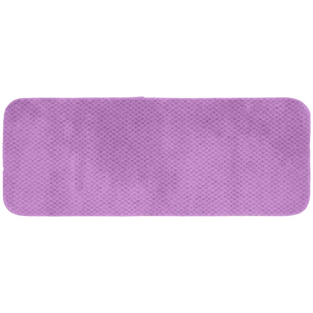 Garland Rug Purple 22 in. x 60 in. Washable Bathroom Accent