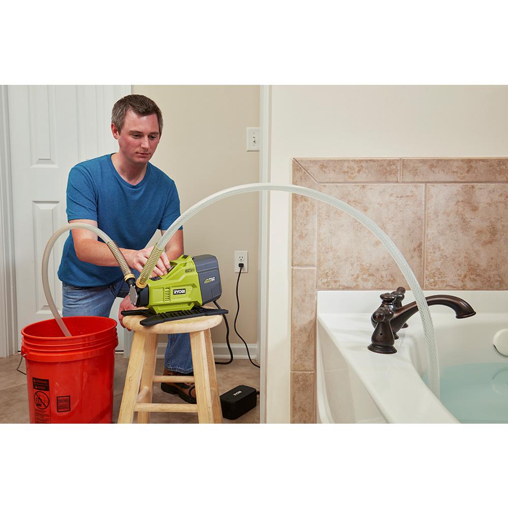 Ryobi Hybrid Transfer Pump 18V Ergonomic Handle Water Resistant Battery