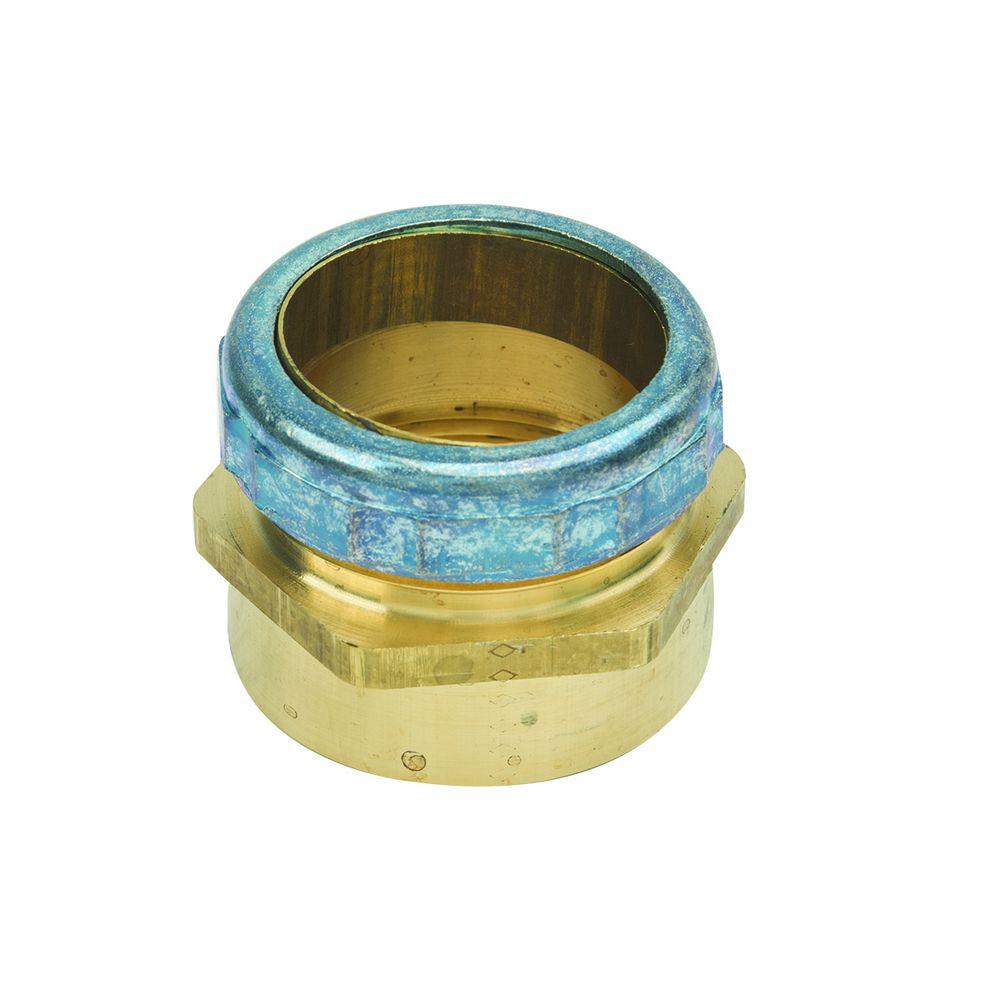BrassCraft 11/2 in. O.D. Compression x 11/2 in. FIP Brass Waste Connector with Die Cast Nut in