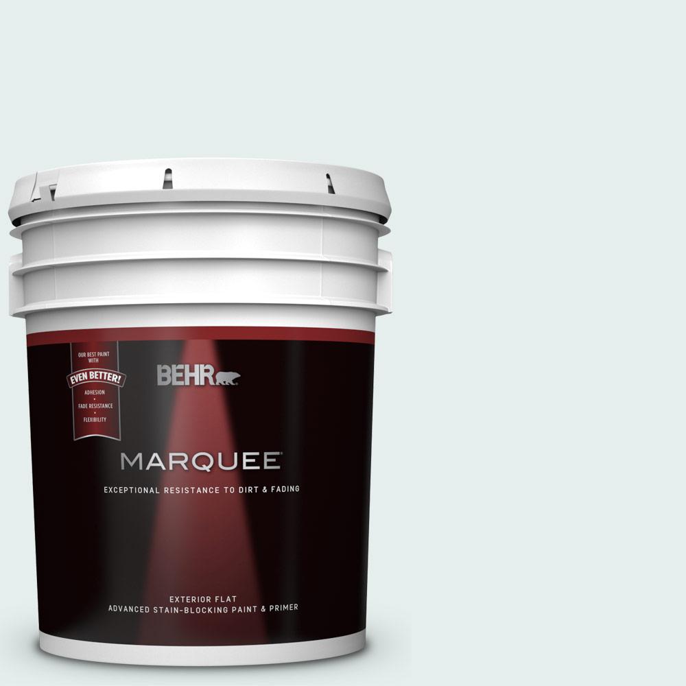 Behr Marquee 5 Gal 530e 1 White Sapphire Flat Exterior Paint And Primer In One 445005 The Home Depot