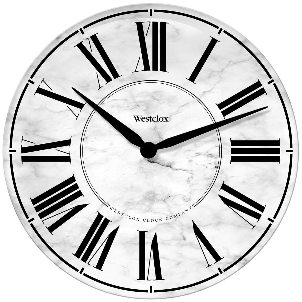 Westclox 33228WM-16 Westclox 15.75" Domed Glass White Wall Clock With ...