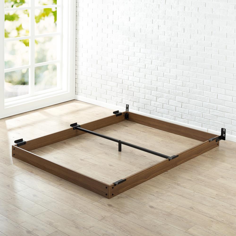 Zinus 5 In Full Wooden Bed Frame Hd Wdbf 5f The Home Depot Twin Wooden Bed Frame