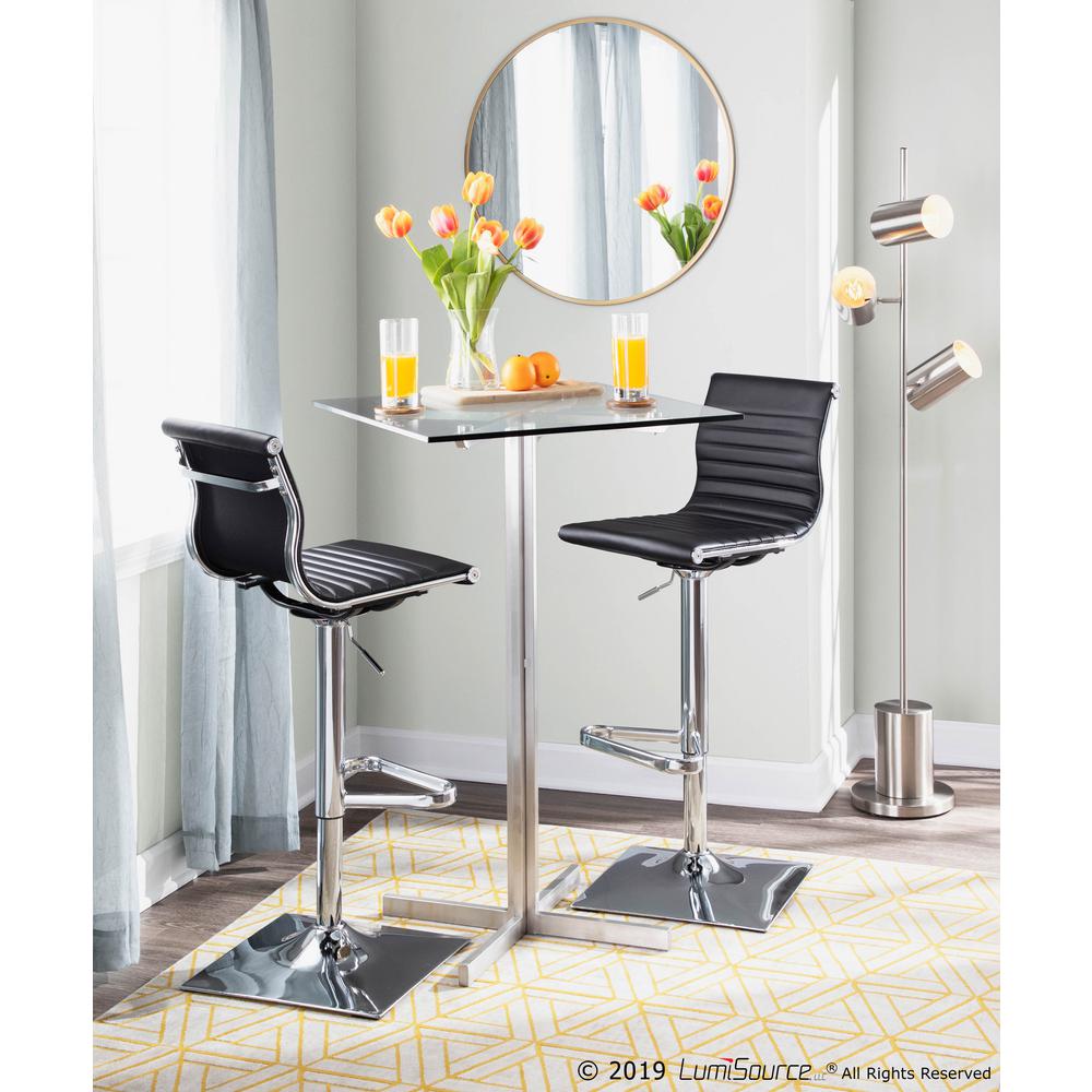 Fuji Stainless Steel Square Bar Table With Clear Gl Top Fuji Stainless Steel Square Bar Table With Clear Gl Top