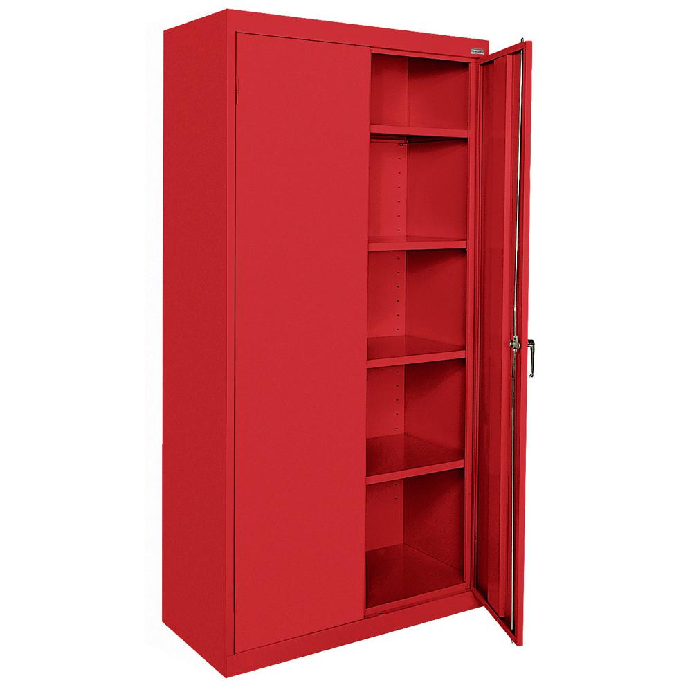 Red Free Standing Cabinets Garage Cabinets The Home Depot