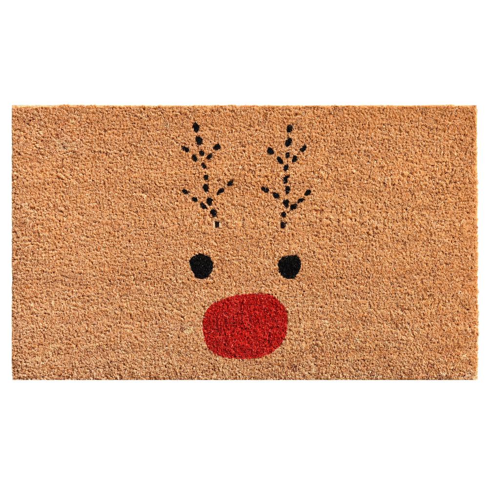 Rudolph 17" x 29" Coir/Vinyl Doormat Bedding