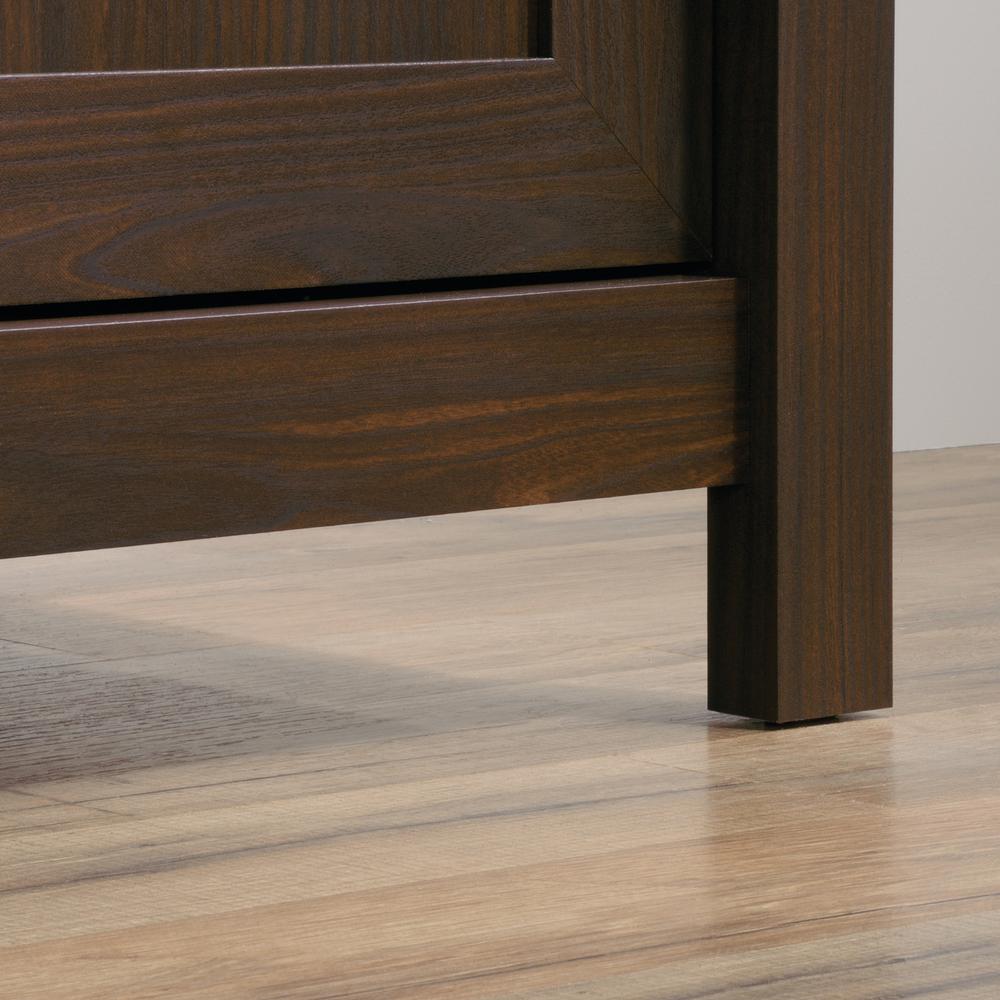 Sauder County Line Nightstand In Rum Walnut