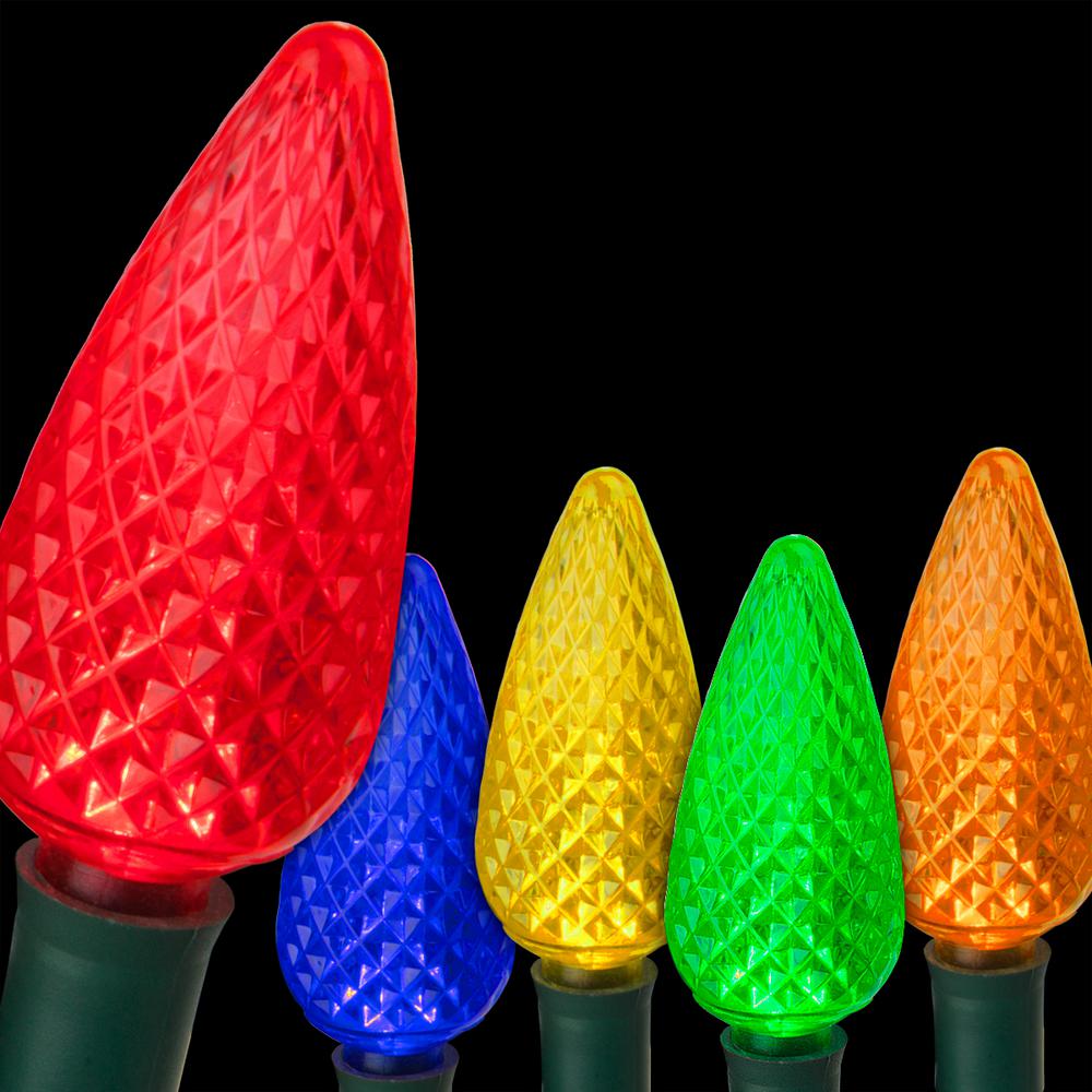 Wintergreen Lighting Superbright 16 Ft 25 Light Led Multi Color C9 String Light Set 20348 The Home Depot