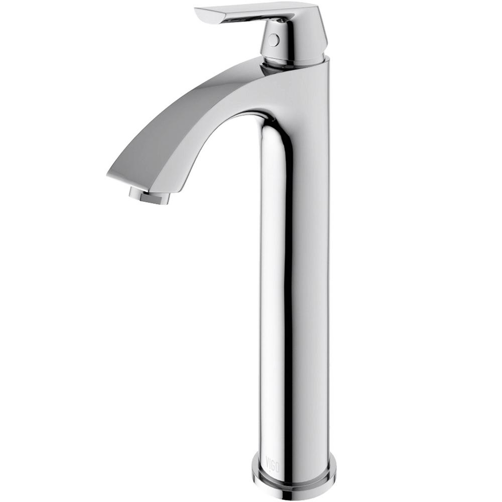 VIGO Single Hole 1-Handle Low-Arc Bathroom Faucet in ...
