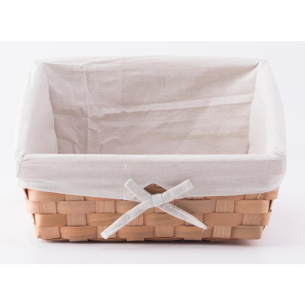 fabric lined storage baskets