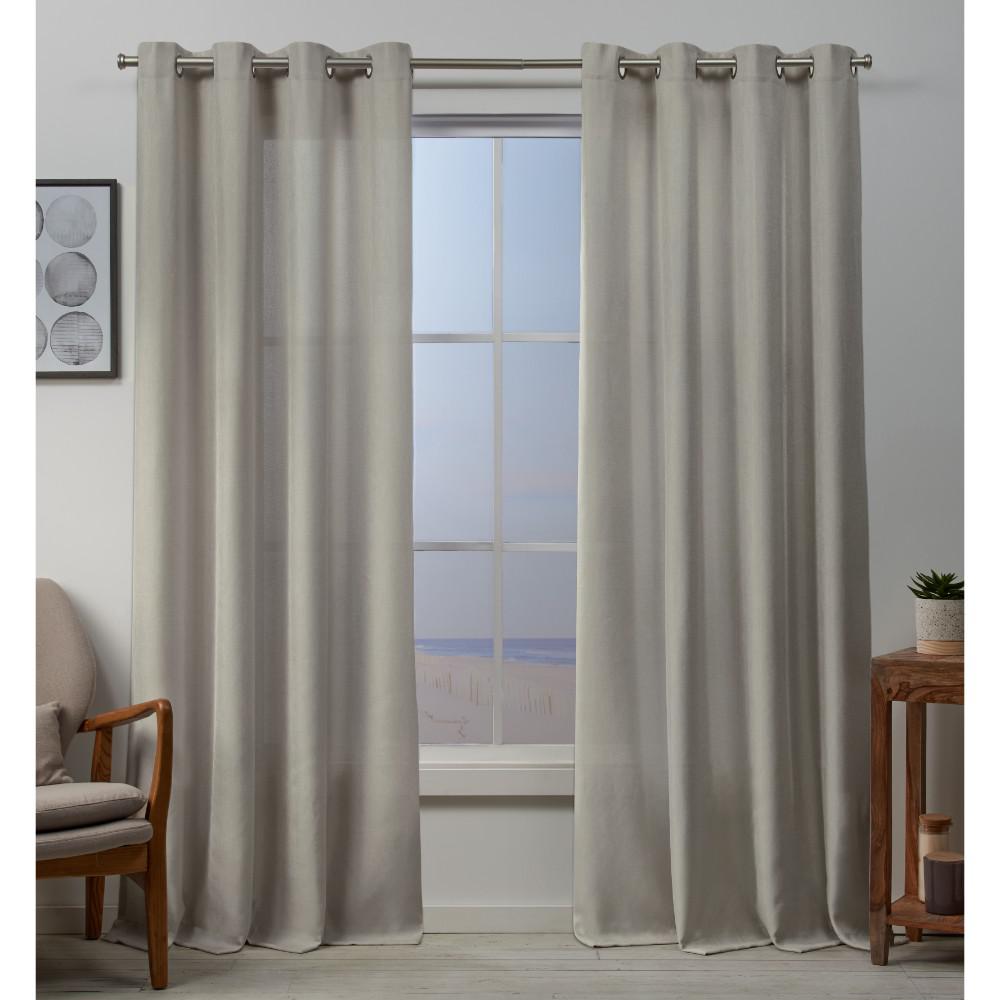 Exclusive Home Curtains Baxter 54 In W X 96 L Textured Grommet Exclusive Home Curtains Baxter 54 In W X 96 L Textured Grommet Top Curtain Panel Linen 2 Panels