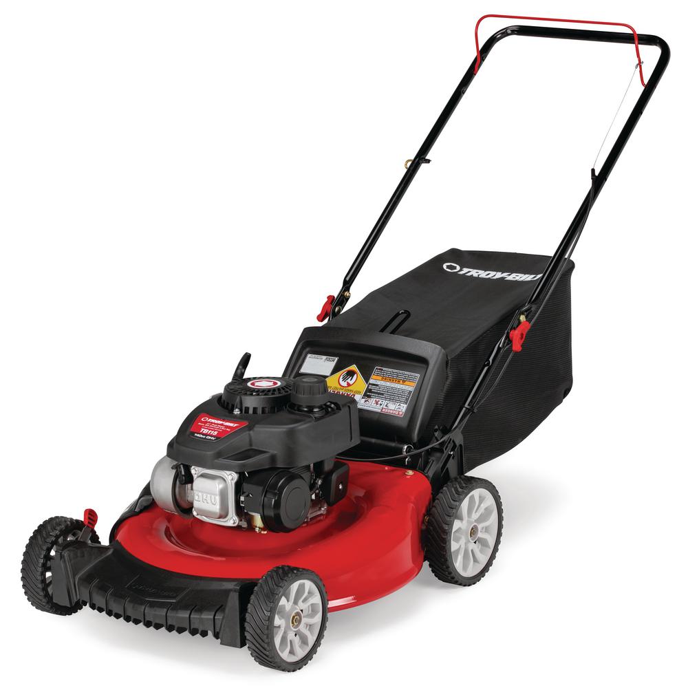 Troy-Bilt. 21 in. 140 cc Gas 3-in-1 Walk Behind Push Mower with TriAction  Cutting System