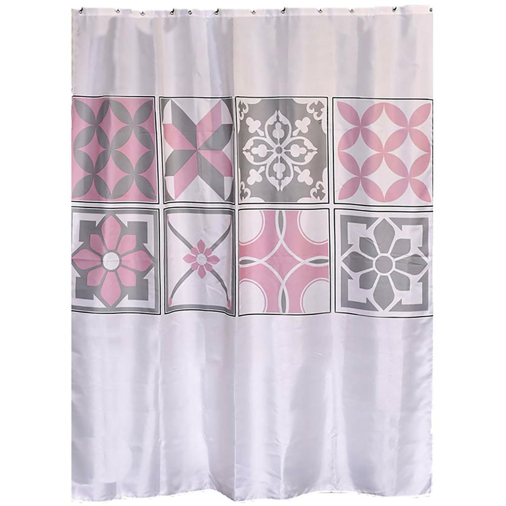 Printed Shower Curtain Polyester Fabric 71 In W X 79 In L Set
