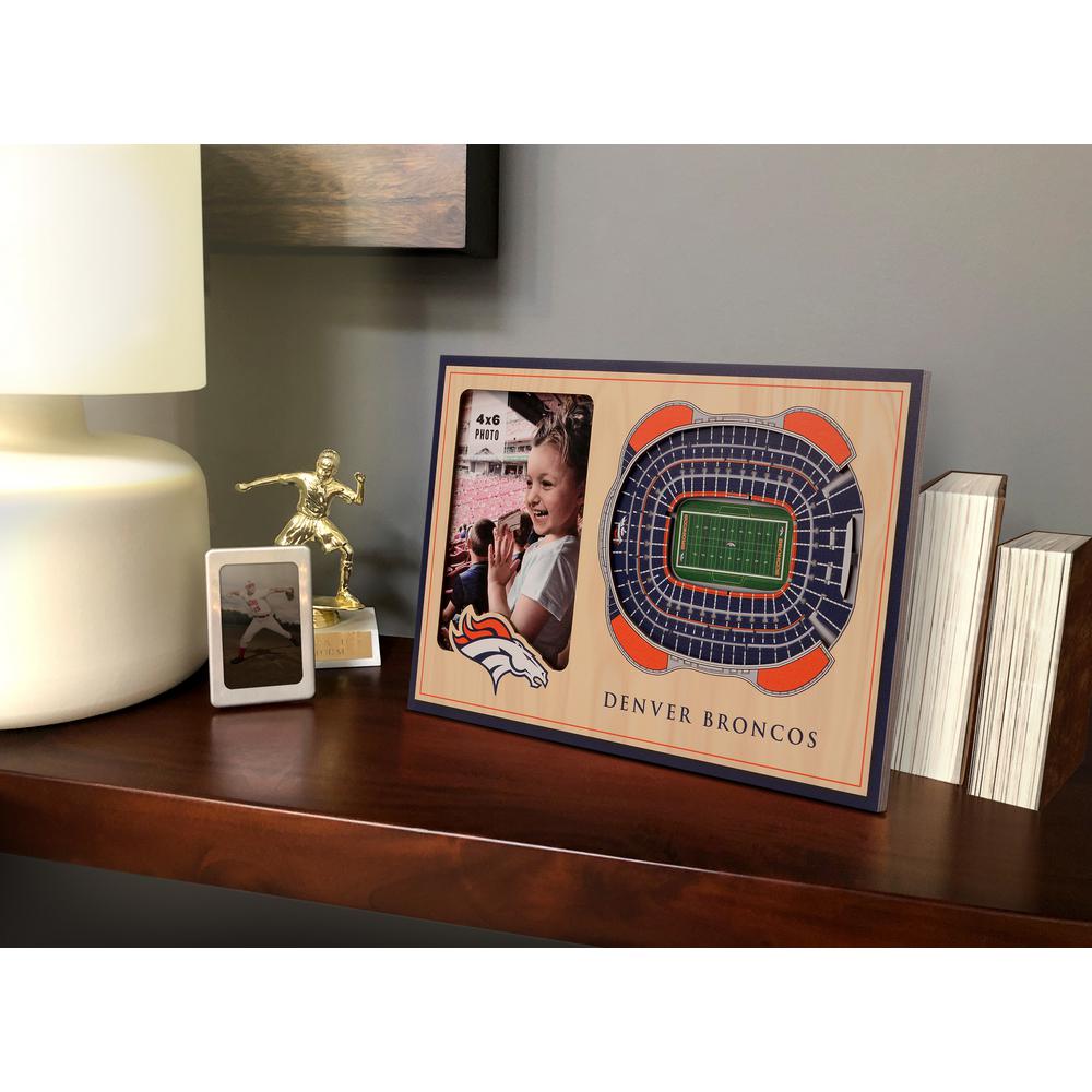 Youthefan Nfl Denver Broncos Team Colored 3d Stadiumview With 4 In