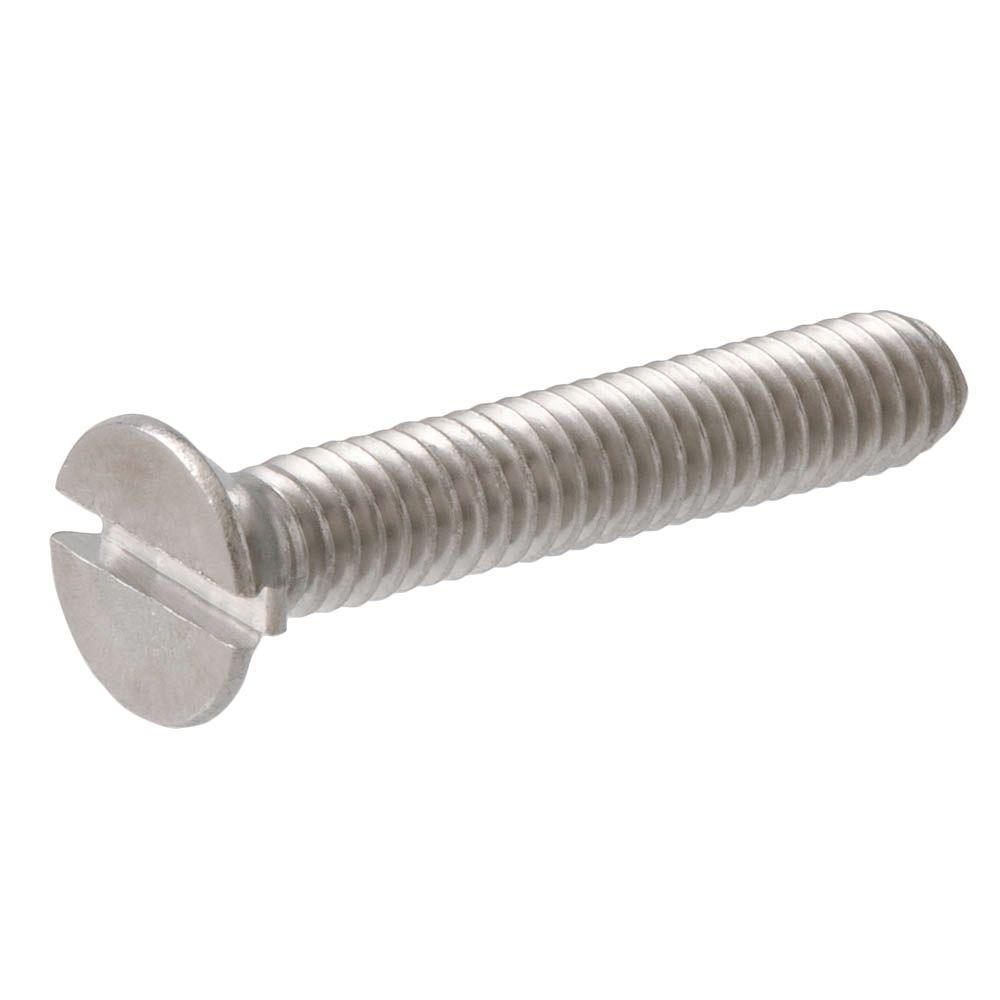 Everbilt M4 0 7 X 30 Mm Slotted Flat Head Machine Screws 2 Pack