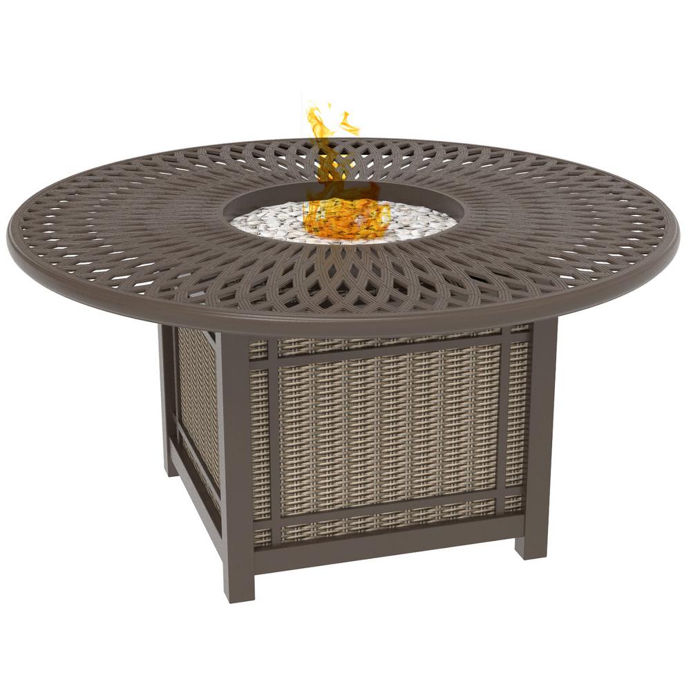 Round Fire Pit Tables Patio Tables The Home Depot