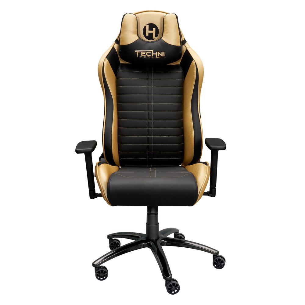 Techni Sport Ergonomic Racing Style Gaming Chair - Golden-RTA-TS62C-GLD - The Home Depot