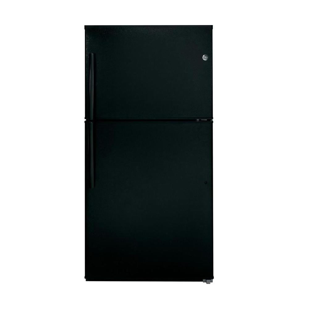 GE 21.2 cu. ft. Top Freezer Refrigerator in BlackGIE21GTHBB The Home