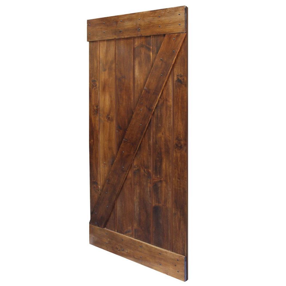 Calhome 24 In X 84 In Knotty Pine Wood Interior Sliding Barn