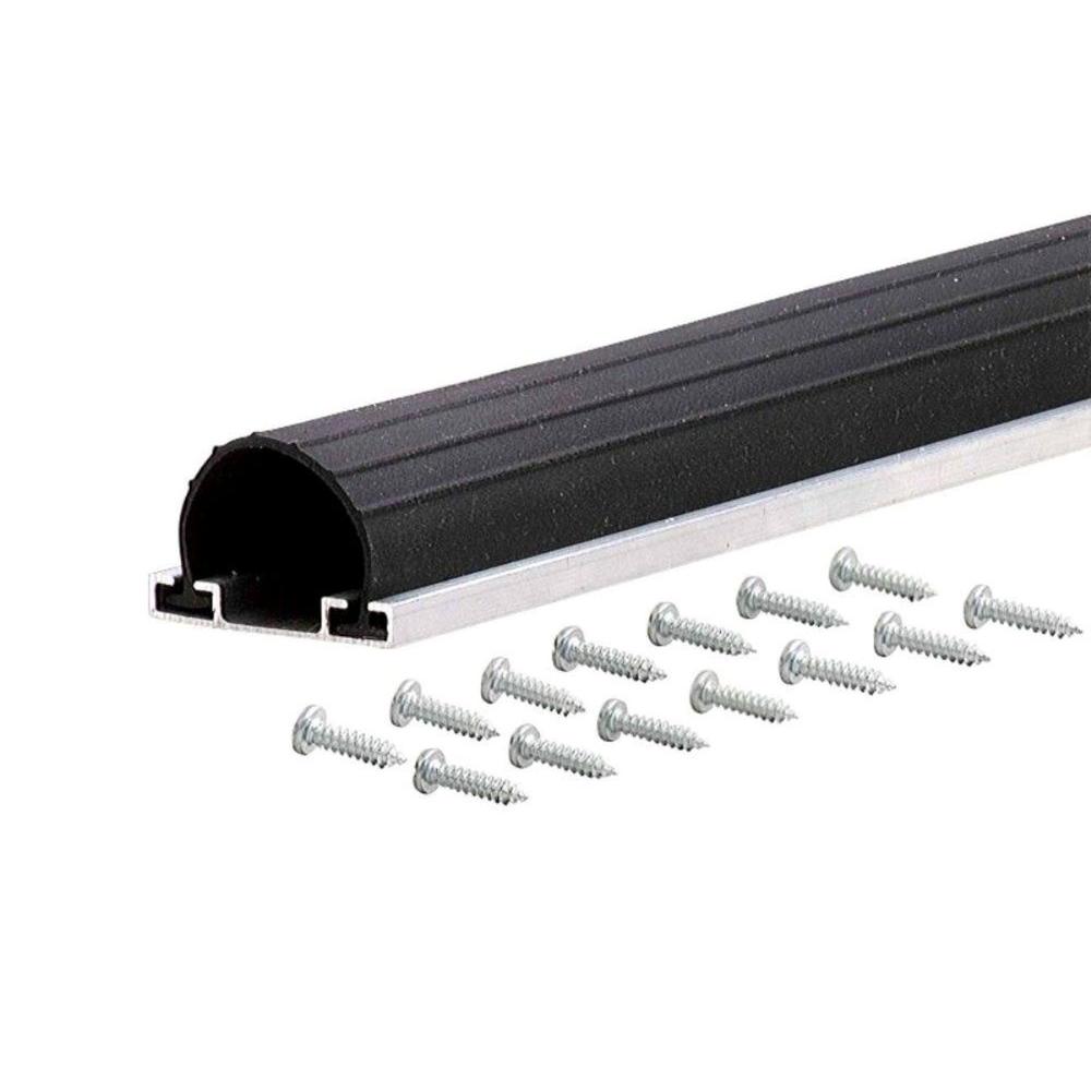 M-D Products 87643 9' Black Universal Aluminum and Rubber Garage Door Bottom