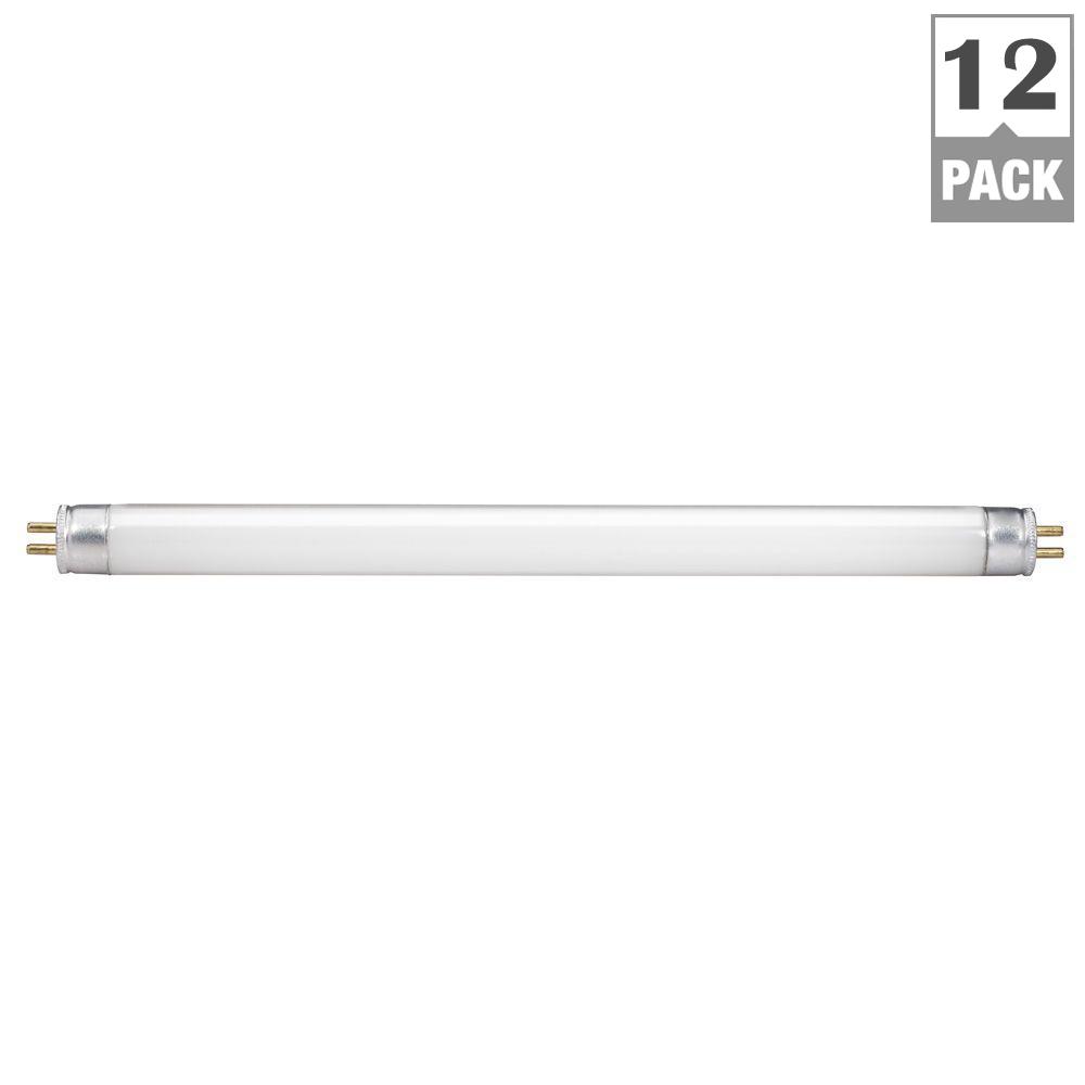 Philips 6Watt 0.75 ft. Linear T5 Fluorescent Light Bulb in Soft White (3000K) (12Pack)392191