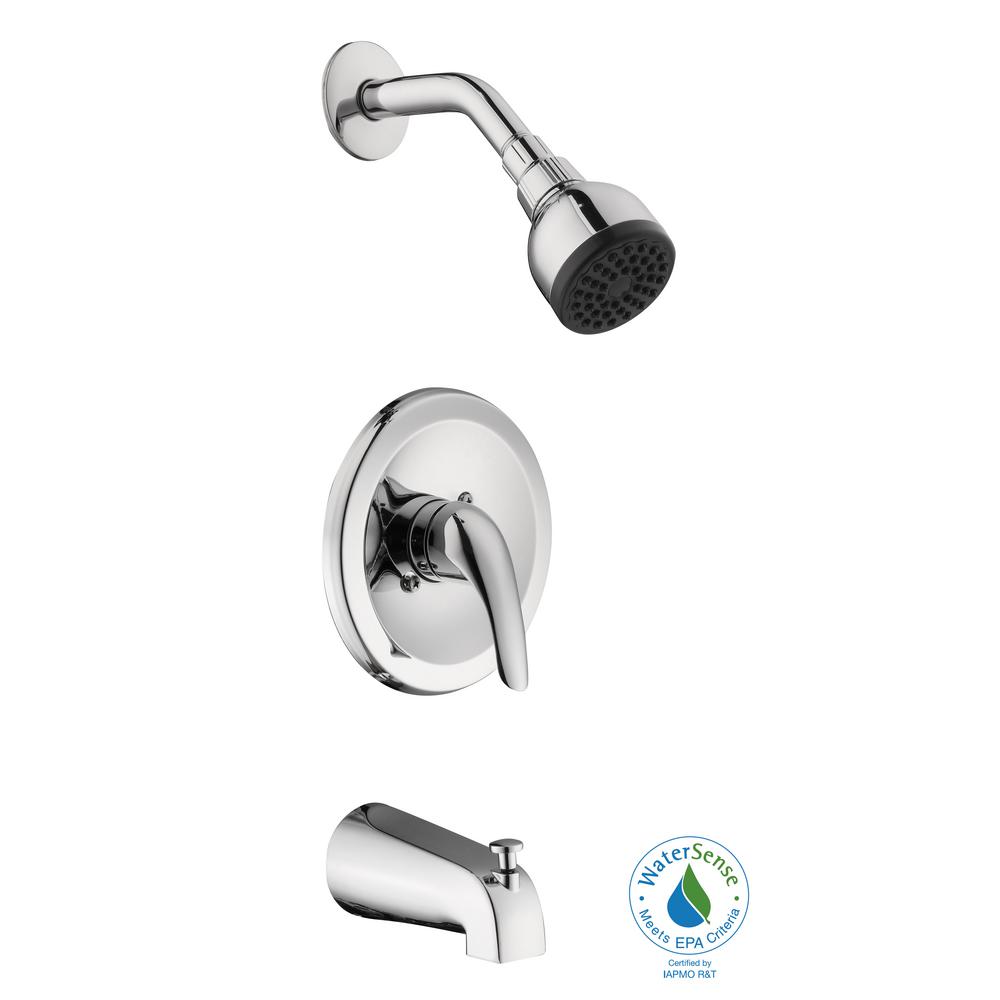 Aragon Single-Handle 1-Spray Tub and Shower Faucet in Chrome (Valve Included)